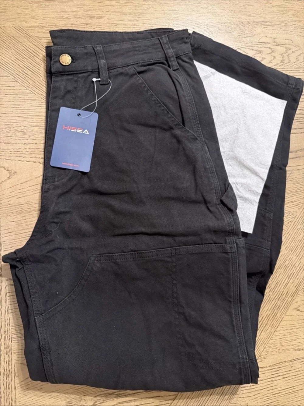 HISEA Men Relaxed Fit Work Pants Double Knee Flex Utility Pants Trousers 34x30